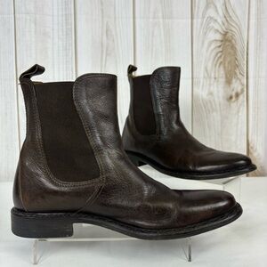 Frye Men’s Leather Boots Pull-On Round Toe Chelsea Western Boots Brown Size 10.5